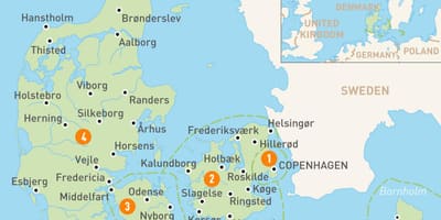 Kaart van denemarken eilanden