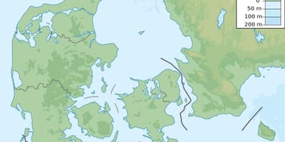 Kaart van denemarken hoogte