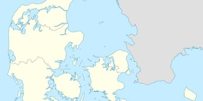 Kaart van denemarken vector