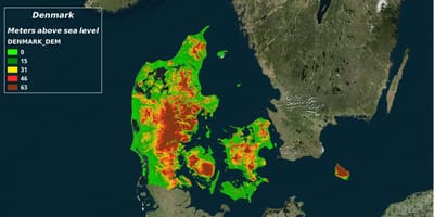 Kaart van denemarken klimaat 