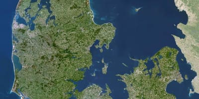 Kaart van denemarken satelliet 