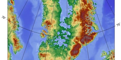 Kaart van denemarken topografisch